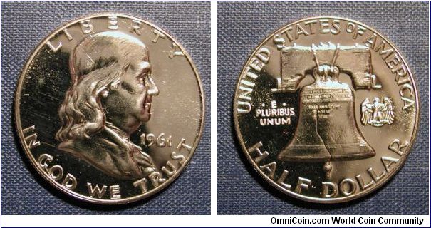 1961 Franklin Half Dollar Proof