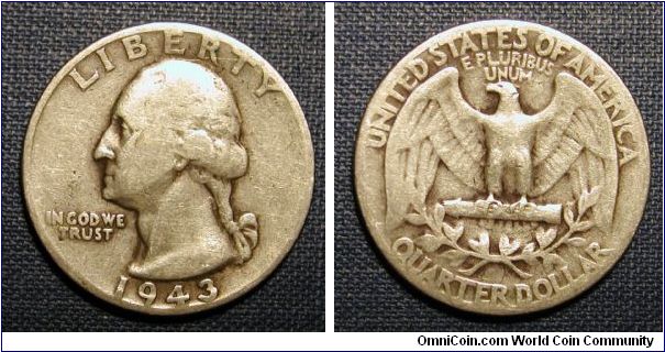 1943 Washington Quarter