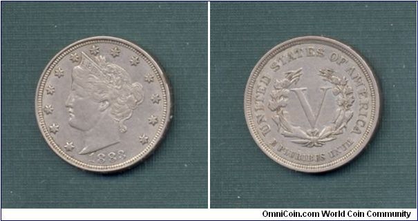 1883-P Liberty Head Nickel (No Cents Variety)