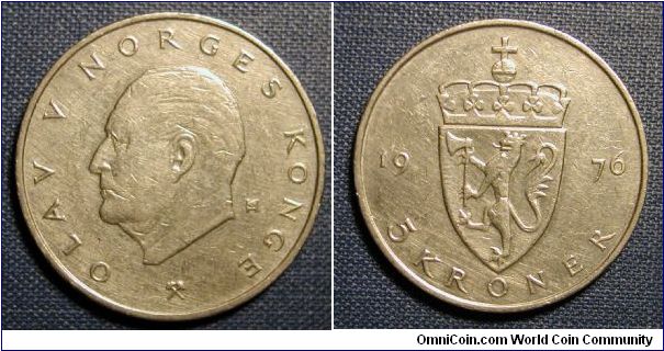 1976 Norway 5 Kroner