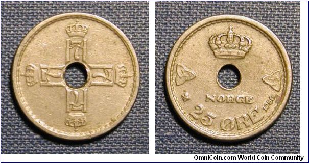 1950 Norway 25 Ore