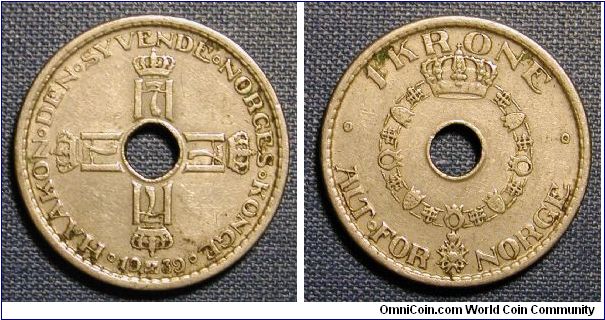 1939 Norway 1 Krone