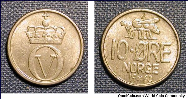 1960 Norway 10 Ore