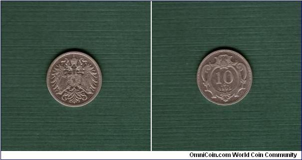 1895 10 Heller - Nickel