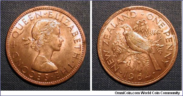 1964 New Zealand Penny