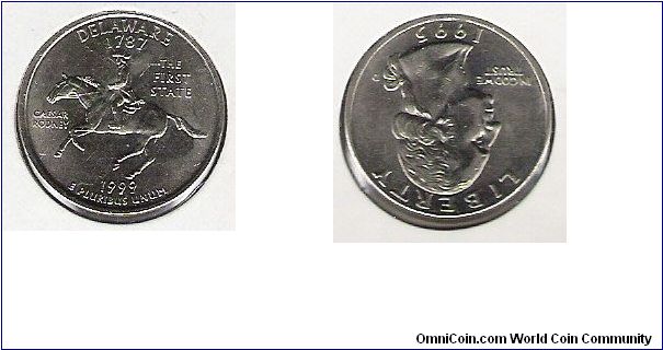 USA 25 cents Delaware