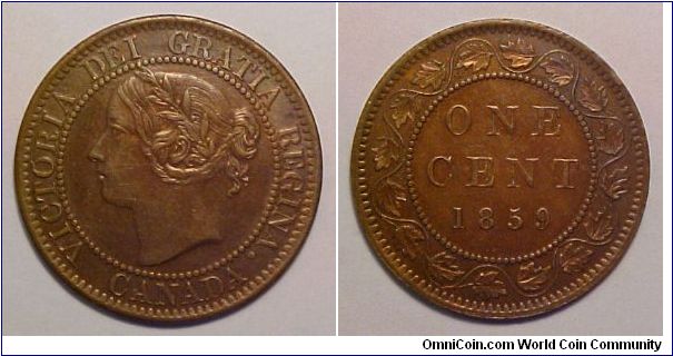 1859 Canada Large Cent