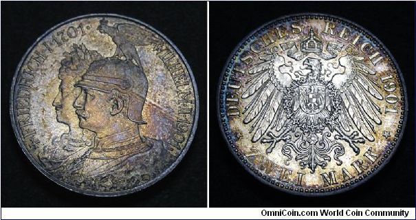 1901 Prussia 2 Mark

Re-imaged.