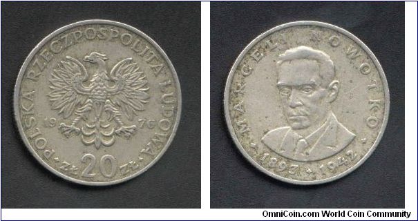 20 Zlotych Issued 1976