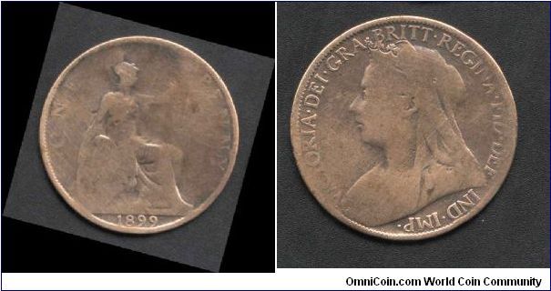 One penny Issued 1899