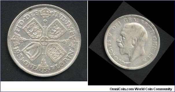 One Florin Issued 1931a United Kingdom issue