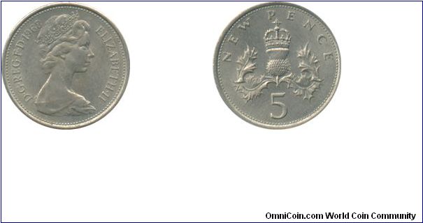 1968 Five Pence