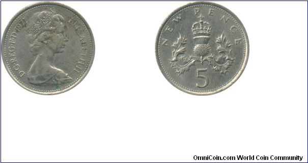 1971 Five Pence