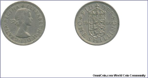 1960 Shilling - English reverse