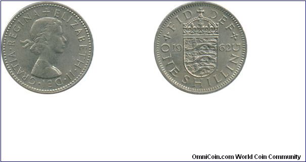 1962 Shilling - English reverse