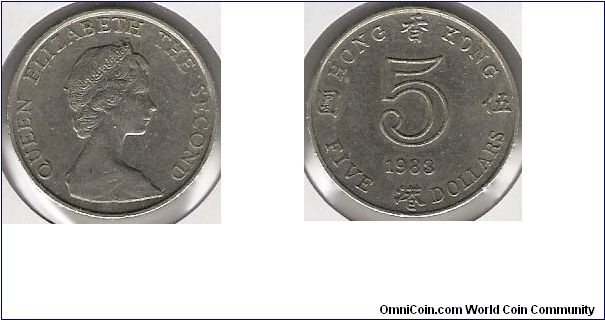 Hong Kong 1983 $5