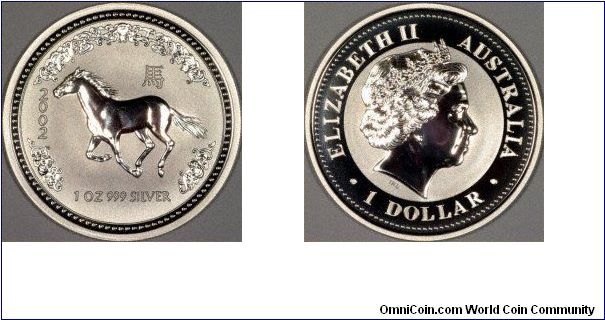 Silver Year of the Horse one ounce bullion coin from Perth Mint in Western Australia. Did I mention that we are now the sole UK Prime distributor for the Perth Mint who produce what we believe to be the