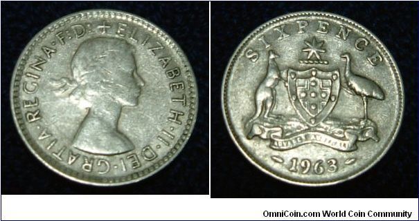 AUSTRALIA 1963 SIX PENCE. FOR SALE. PLEASE MAKE AN OFFER.