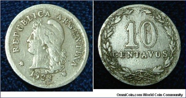 ARGENTINA 10 CENTS. 
FOR SALE. PLEASE MAKE AN OFFER.