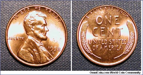 1958-D Lincoln Wheat Cent