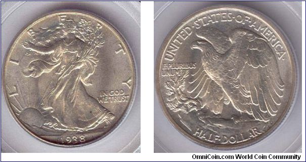 1938 walking Liberty PCGS MS65