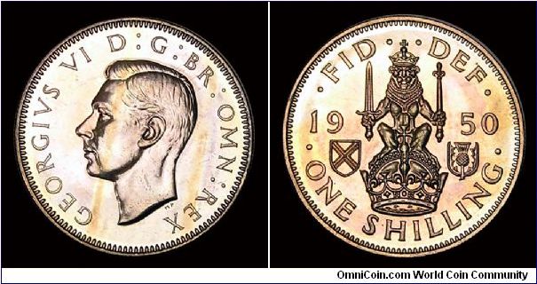 1950 GB Scottish Shilling, George VI.


From 1950 Proof Set.