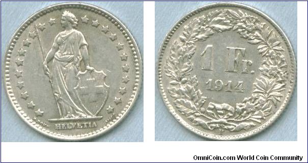 1914 Swiss Franc