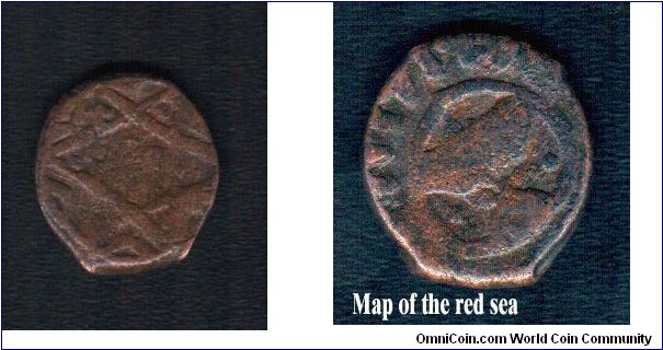 Jewish Coin, Rare , Rare , observe has the jewish star , reverse has the red sea map .