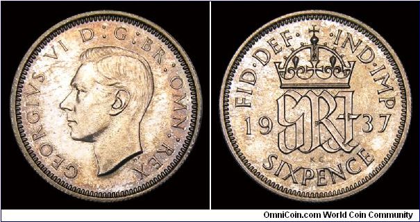 1937 GB 6 Pence, George VI.


From 1937 Specimen Set.