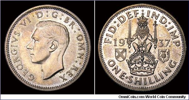 1937 GB Scottish Shilling, George VI.


From 1937 Specimen Set.