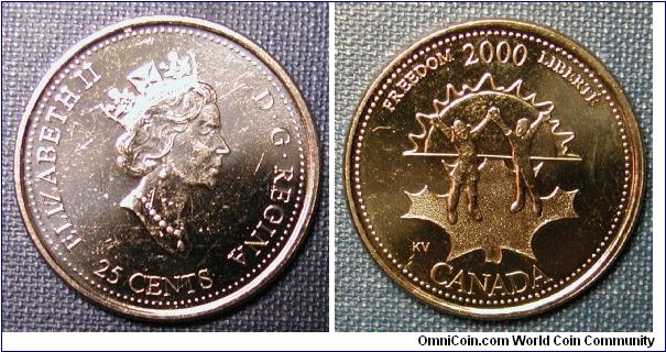 2000 Canada Millennium Quarter Freedom