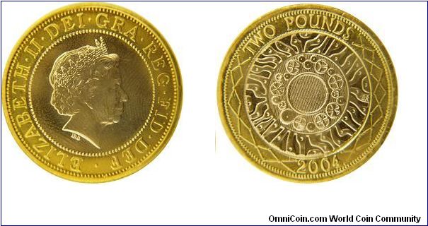 Two Pounds, 2004, Brilliant Uncirculated full lustre.