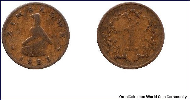 Zimbabwe, 1 cent, 1983, Bronze.                                                                                                                                                                                                                                                                                                                                                                                                                                                                                     