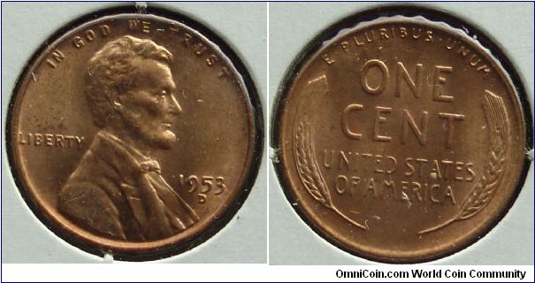 A 1953Denver Cent (Wheat Penny)