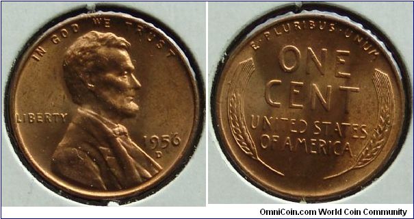 1956 Denver Cent (Wheat Back Penny)