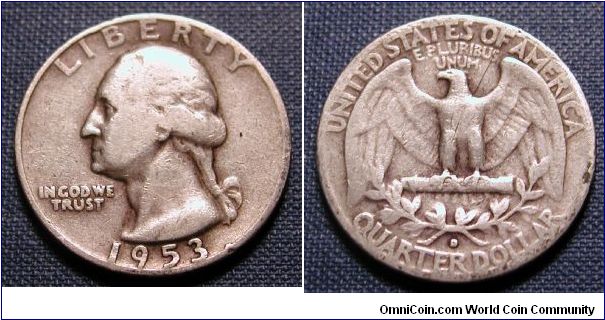 1953-D Washington Quarter