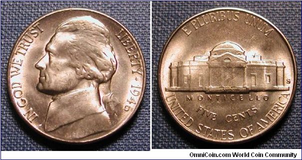 1946-S Jefferson Nickel