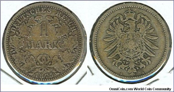 1875 German 1 Mark