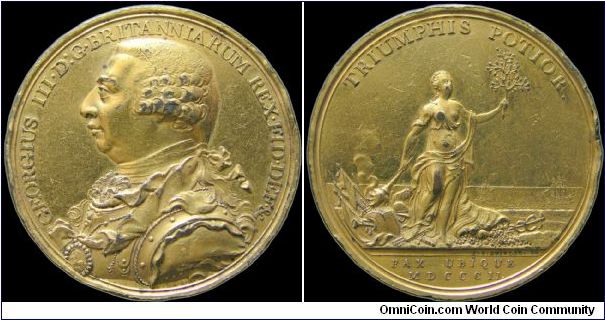 Peace of Amiens. Gilt. (Great Britain)                                                                                                                                                                                                                                                                                                                                                                                                                                                                              