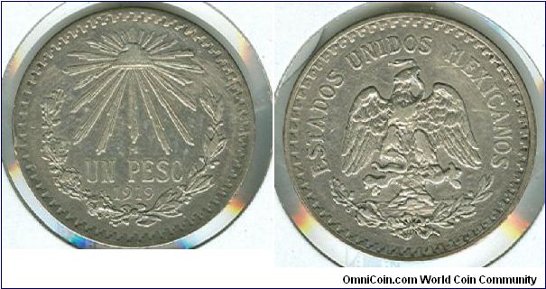 1919 Mexico Un peso.