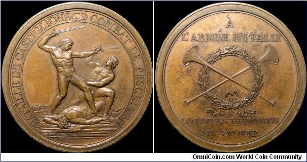 Bataille de Castiglione. One of a series of beautiful medals commemorating Napoleon's victories in Italy.                                                                                                                                                                                                                                                                                                                                                                                                           