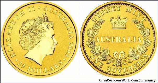 The famous 1855 Sydney Mint gold sovereign is re-created on this new commemorative gold sovereign issued by the Perth Mint for the 150th anniversary of the first ever Australian sovereign.
Although we saw samples in February at the World Money Fair in Basel Switzerland, these are the first images we have received. We do not yet have pricing information.