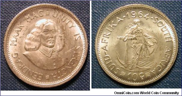 1964 South Africa 10 Cents