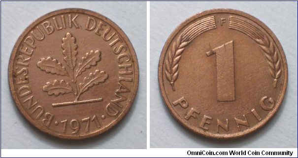 1 pfennig
mintmark F