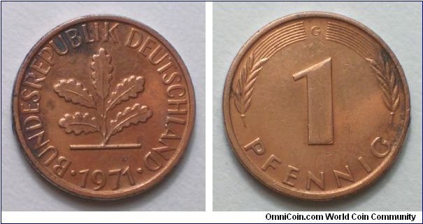 1 pfennig
mintmark G