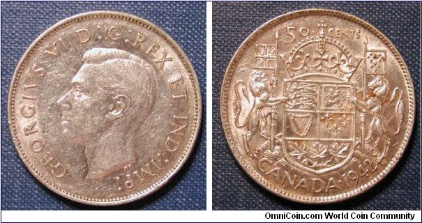 1942 Canada 50 Cents