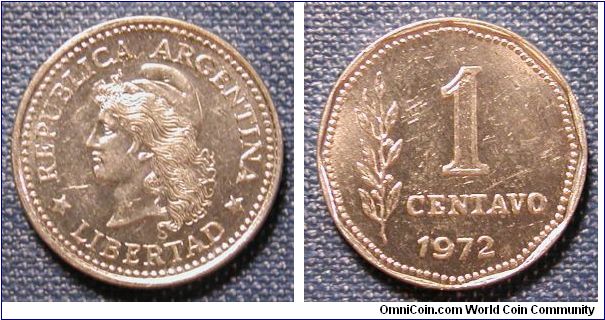 1972 Argentina 1 Centavo