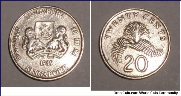Singapore coin , 1989