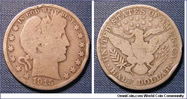 1915-D Barber Half Dollar