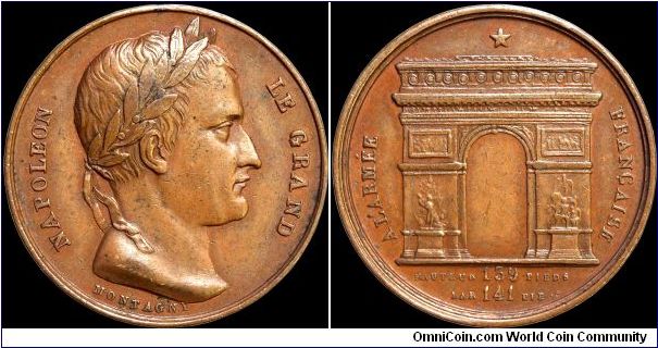 L'arc de l'Etoile terminé, France.

Issued when the Arc d'Triomphe was finished.                                                                                                                                                                                                                                                                                                                                                                                                                                  